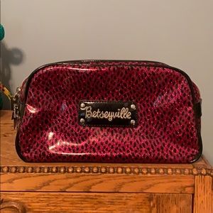 Betseyville by Betsy Johnson makeup pouch glitter